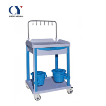 Plastic medical cart IV transfusion trolley with drawers
