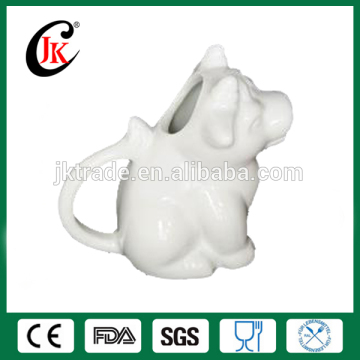 White Ceramic Custom Novelty Cow Shape Gravy Boat