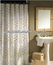 Print PEVA shower curtain and bath accessory