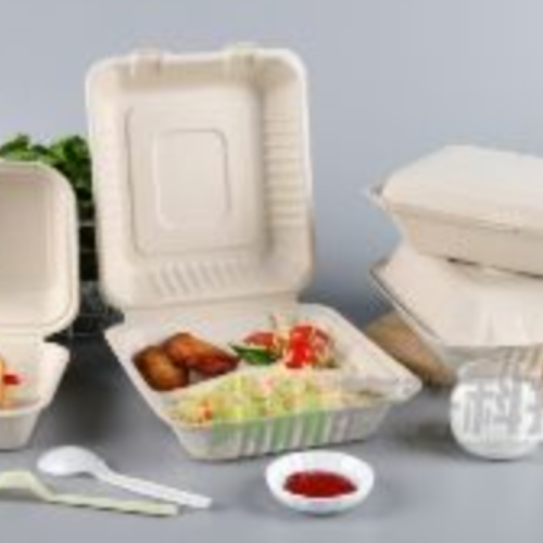 Disposable degradable pulp lunch box
