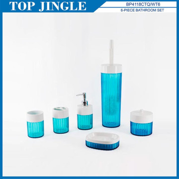 Modern Blue Bathroom Gift Set in Complete 6 pcs