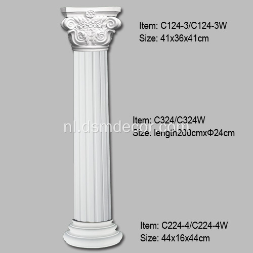 Definitie van gecanneleerde kolommen voor interieurdecoratie