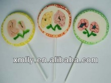 different kinds sweet sticks candy flower lollipop candy
