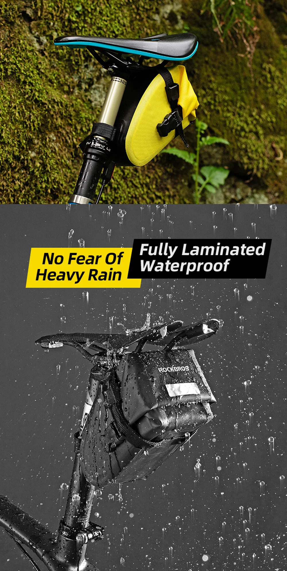 100% Waterproof and Easy to Install Bicycle Saddle Bag