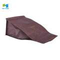 Custom printed hot stamping flat bottom tea zipper packaging bag