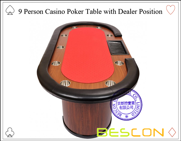 9 Personen Casino Poker Tisch mit Händler Position-3 9 Person Casino Poker Table with Dealer Position-3