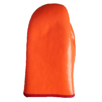 Fluorescent orange pvc sandy finish Miten Gloves