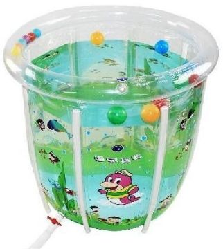 Plastic Inflatable Swimming Pools With Crystal Double Bubbles For Kids