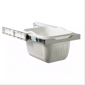 Discount Factory Plastic Soft Clothes Baskets - Concealed Pull Out Laundry Hampers for Bathroom