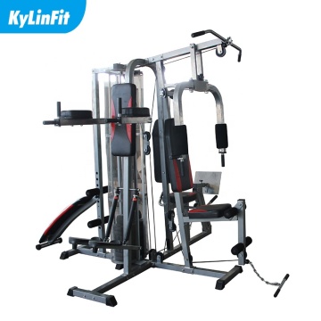 4-Station Home Gym with Protective Net, Cover & Weights