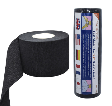 Stretchable Black Disposable Salon Haircut Paper Roll Neck Strips