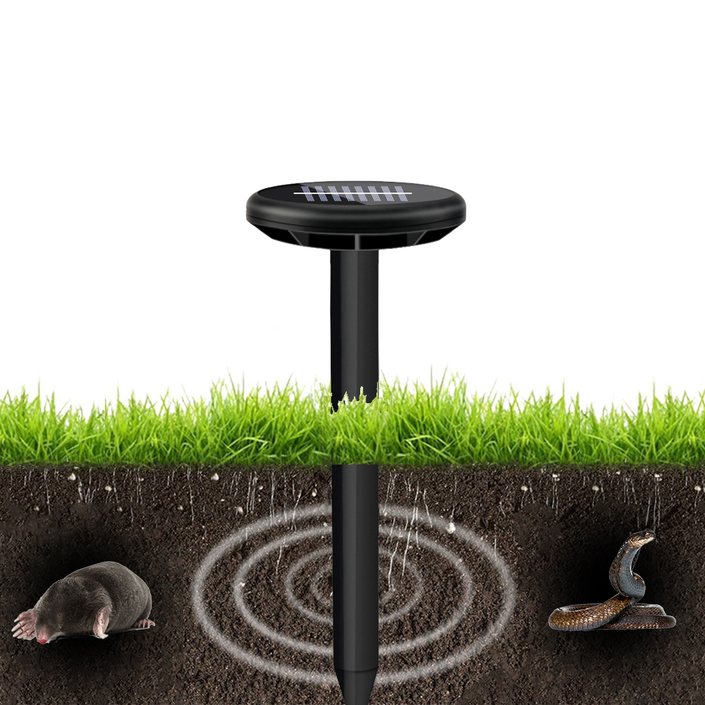 Shinedo Solar Powered Sonic Pest Repellent Mole Repeller Repels Mole,Rodent,Vole,Shrew,Gopher