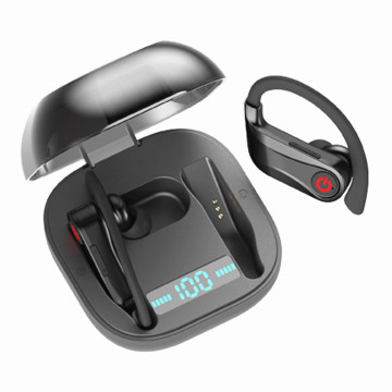 Portable earhook wireless earphone with charging case