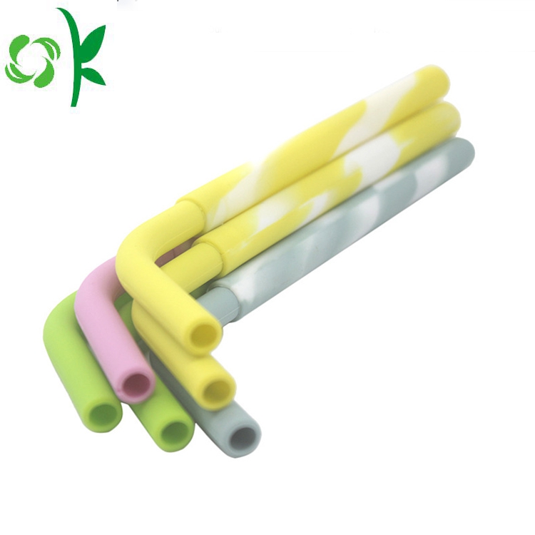 Mixing Color FDA Silicone Straw Bottle for Drink