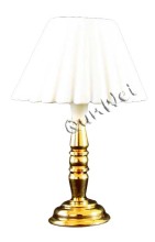 Dollhouse table lamp in brass base