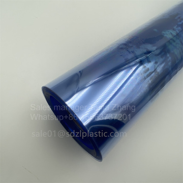 Película de hoja médica rígida de color azul claro transparente PETG