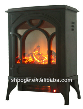 free standing fireplace grate with manual switch