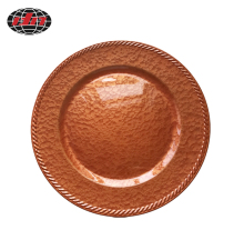 High Quality Orange Plastic Charger Plate