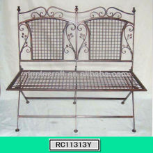 Classical Wrought Iron Outdoor Park Bench