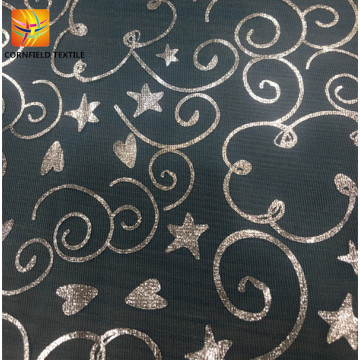 Shaoxing oem printed fancy mesh fabric