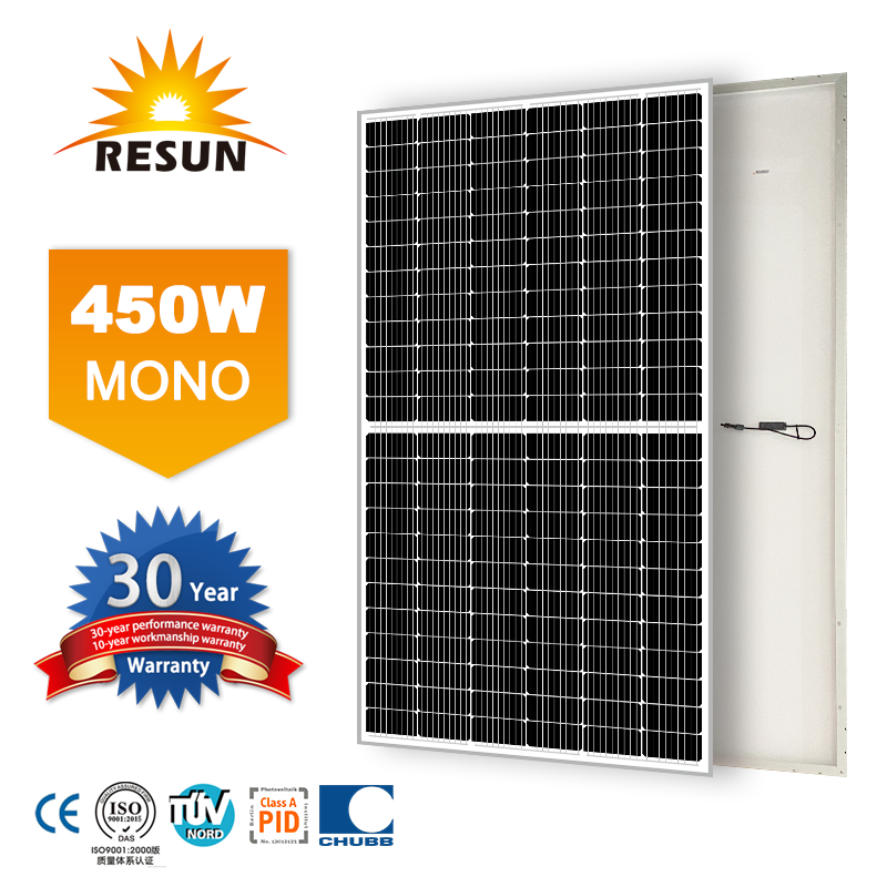 440W 450W Full Black Mono Crystalline Solar Panel