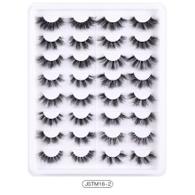 16 pairs wispy lashes natural fluffy false eyelashes