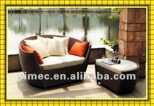 aluminum and HDPE rattan wicker patio furniture set SCSF-074