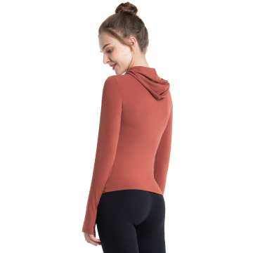 Yoga top Hoodie pitkähihaiset paidat