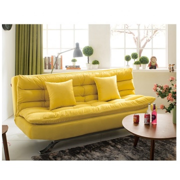 Yellow Modern Single Futon Folding Sofa Bed