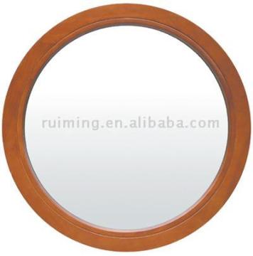 wooden round window