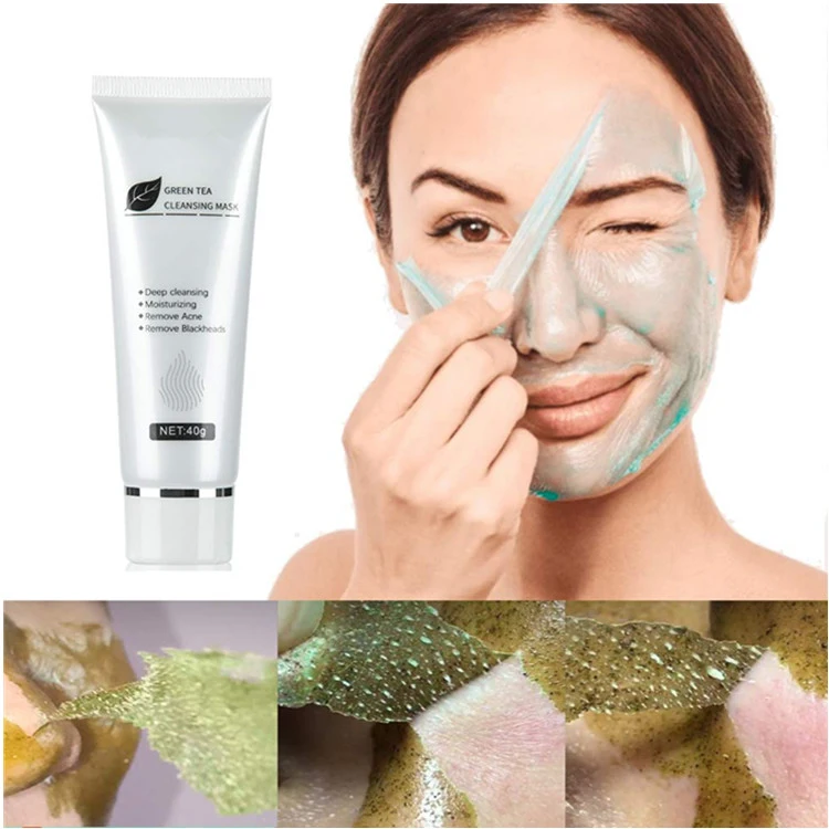 Natural Green Tea Cleansing Blackhead Remover Moisturizing Peel off Mask