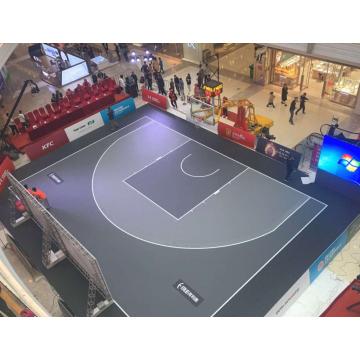 Tribunal de Futsal de 5 lados com telhas esportivas SES para dentro de casa