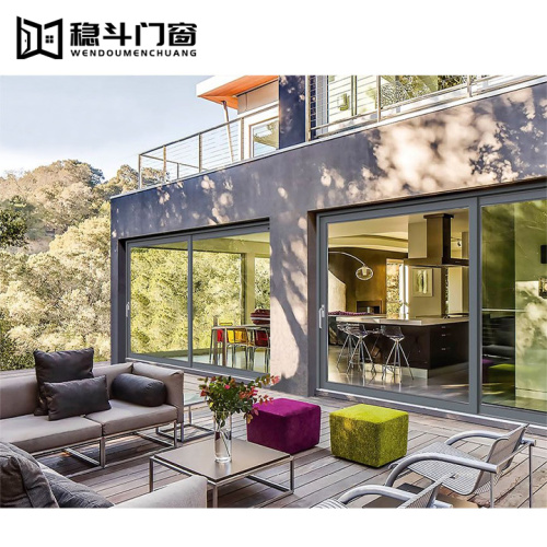 Triple Linkage Tempered Glass Sliding Doors