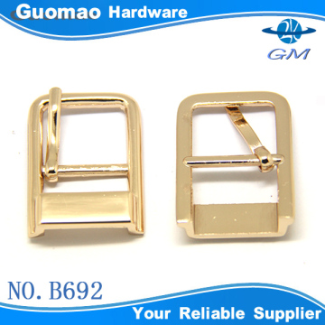 High Quality metal shoes shiny light gold Pin Buckle for woman shoes