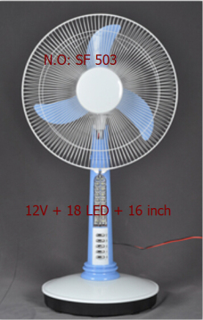 SOLAR POWER RECHARGEABLE FAN , solar power fan CE-12V16K2 (16inch)