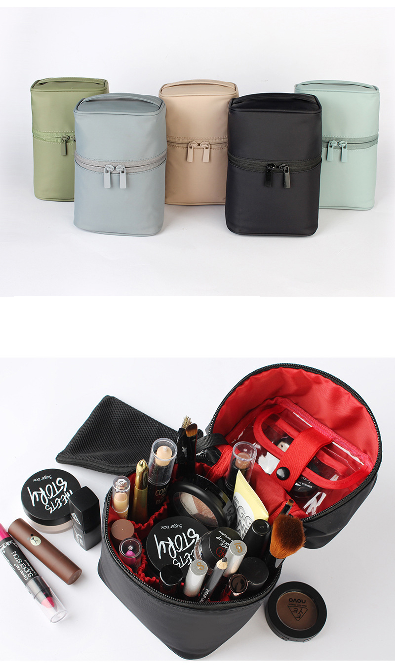Women Trendy Luxury Travel Organizer Toiletry Beauty Make Up Bag Plain Custom Logo Cosmetic Makeup Brush Roll Bags Professional
