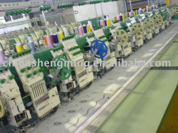 Coiling and taping mixed embroidery machine