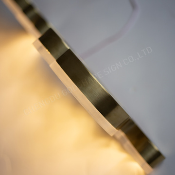 Halo allumé en métal LED enseignes lettre en acier inoxydable