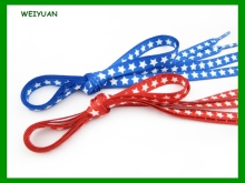 Free samples custom flat star printing shoe laces