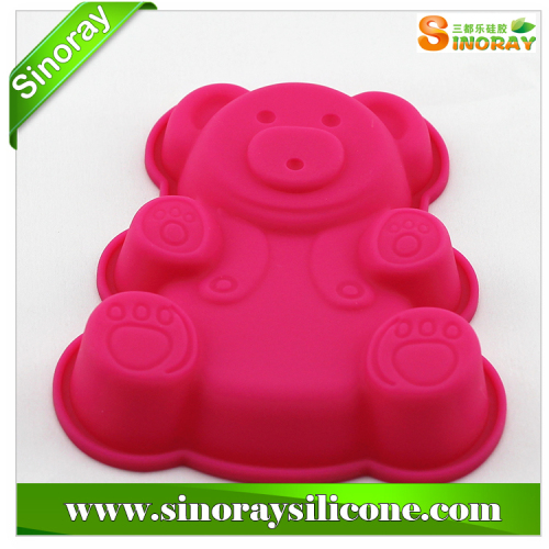 Alibaba china supplier bear silicone cake mold,novelty silicone cake mold