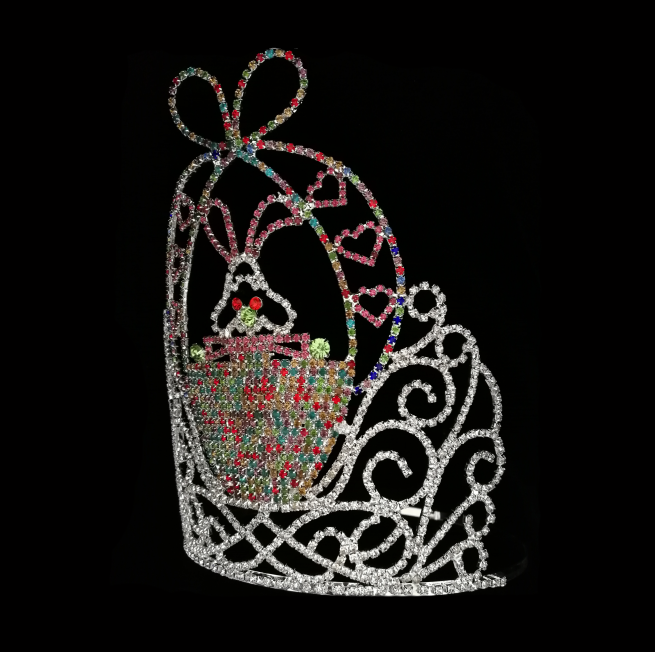 Rabbit Easter Pageant Tiara Rhinestone Large Crown