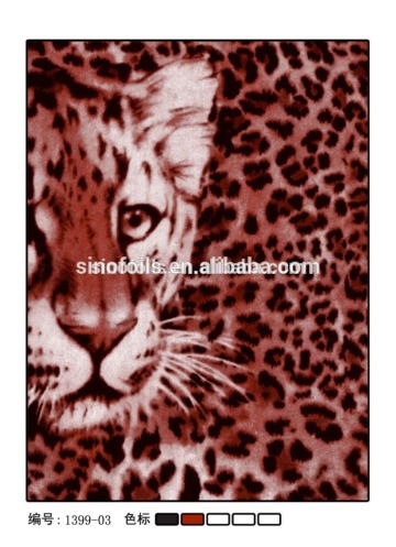 leopard design heat transfer type printing foil for PVC, PU leather