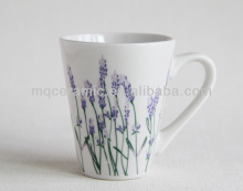 Porcelain cup with promotion decal