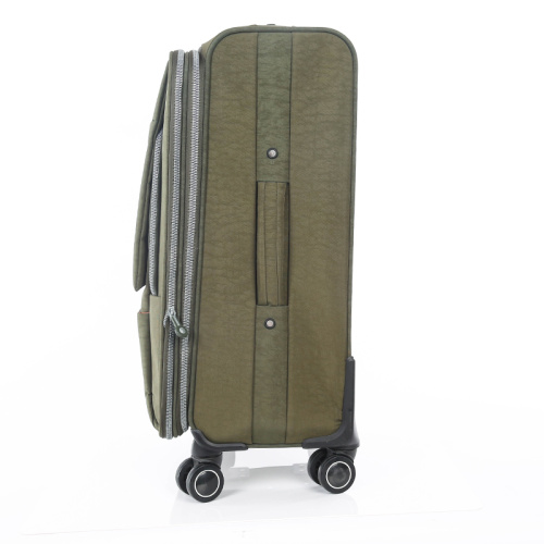 olive green nylon fabric luggage universal wheels bags