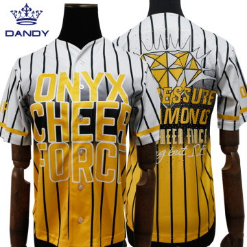 Maillots de baseball Crystal Cheerleaders