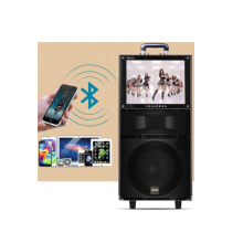 Koda Speaker Trolley: 12-Inch Trolley Speaker with LCD Display, Bluetooth, and Wireless Mic