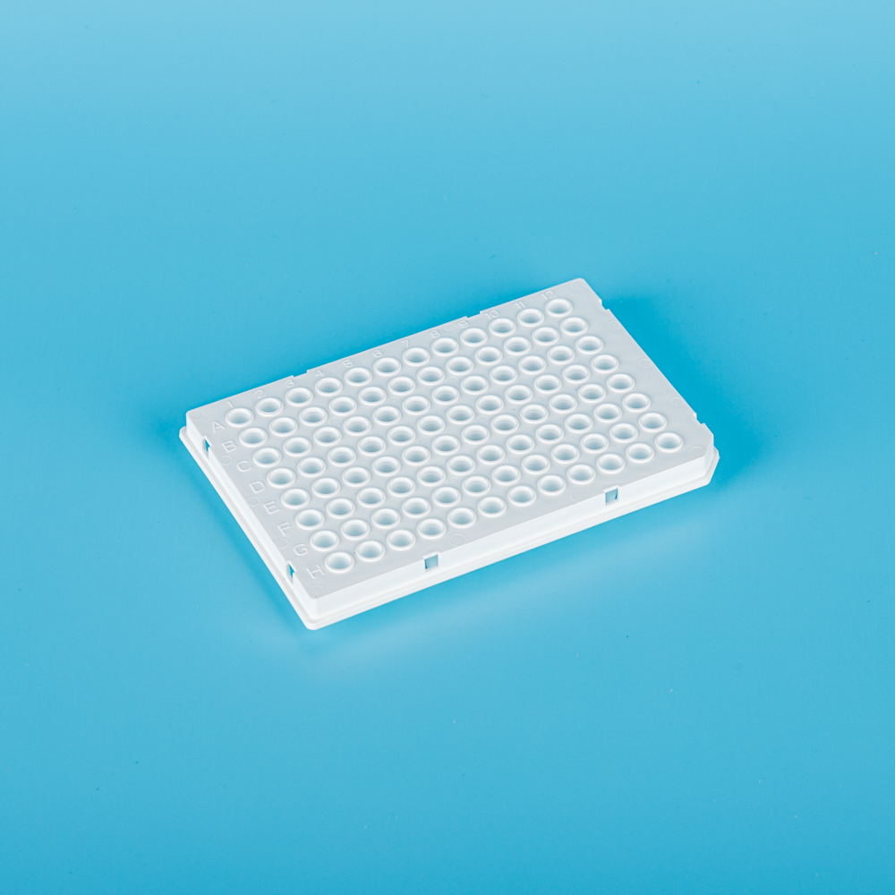 Placas de PCR de 96 poços de 0,1 ml, Abi-Type, semi-skirted, branco