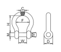 Heavy Duty Bow Shackle