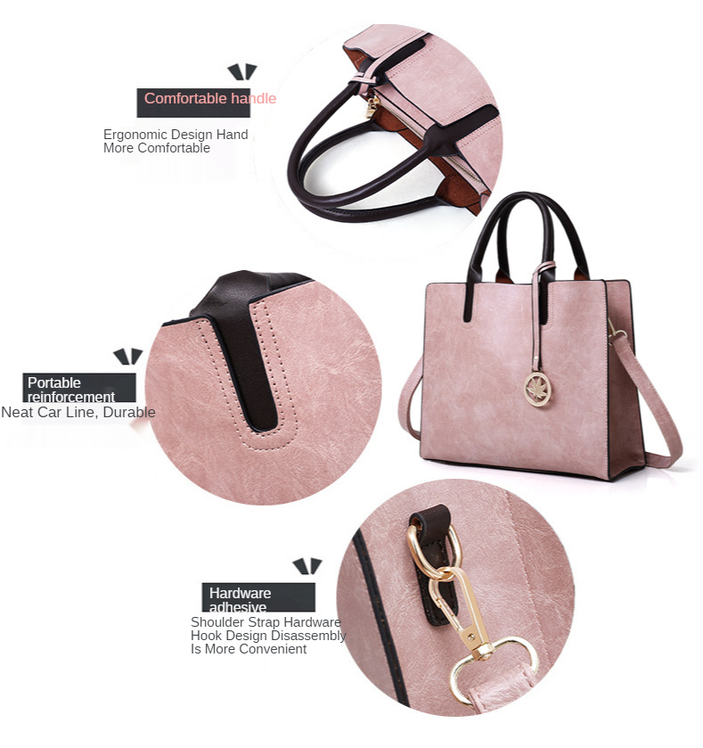 European and American Style Trendy Handbags 2021 New Son-mother Bag PU Big Bag Multi-piece Big Bag