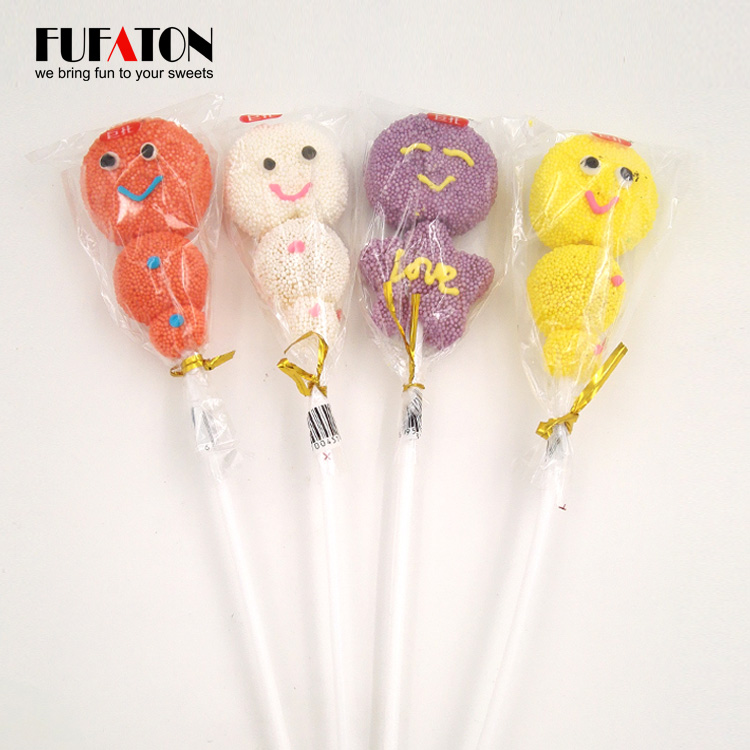 Creative Fruit Flavor long stick jelly  lollipop Candy